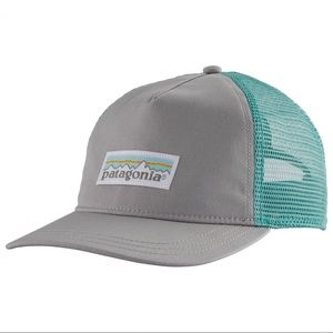Patagonia Hat - Teal and Gray Trucker
